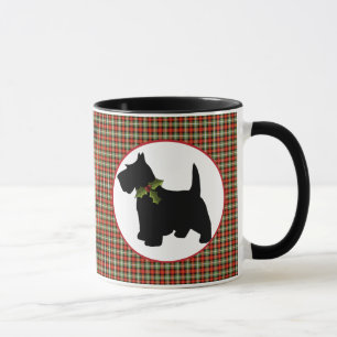 Scottie-Hundeschottisches kariertes Weihnachten Tasse