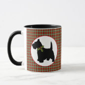 Scottie-Hundeschottisches kariertes Weihnachten Tasse (Links)