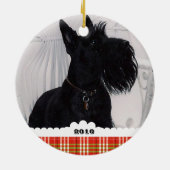 Scottie-Hundeverzierung Keramik Ornament (Hinten)