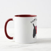 Scottie in Red & Blue Kariert Sweater Tasse (Links)