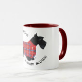Scottie in Red & Blue Kariert Sweater Tasse (VorderseiteRechts)