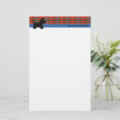 Scottie-kariertes Schreibens-Papier Briefpapier (Stehend Vorderseite)
