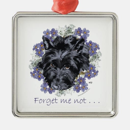 Scottie Keepake Ornament Aus Metall (Vorne)
