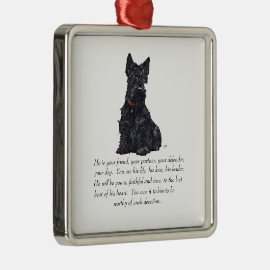 Scottie Keepake Ornament - MALE (Rechts)