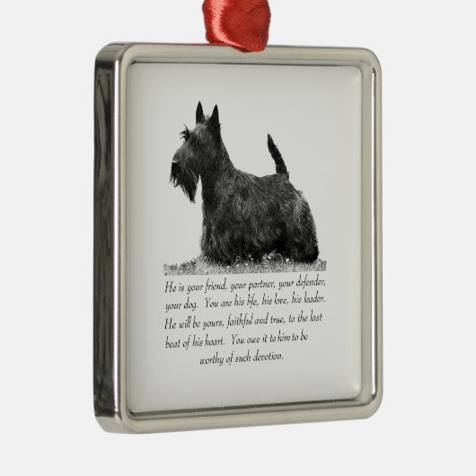 Scottie Keepake Ornament - MALE (Rechts)