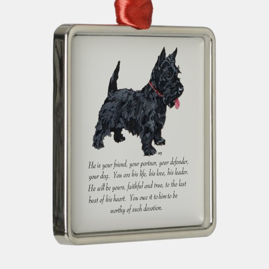 Scottie Keepake Ornament - MALE (Rechts)