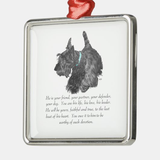 Scottie Keepake Ornament - MALE (Links)