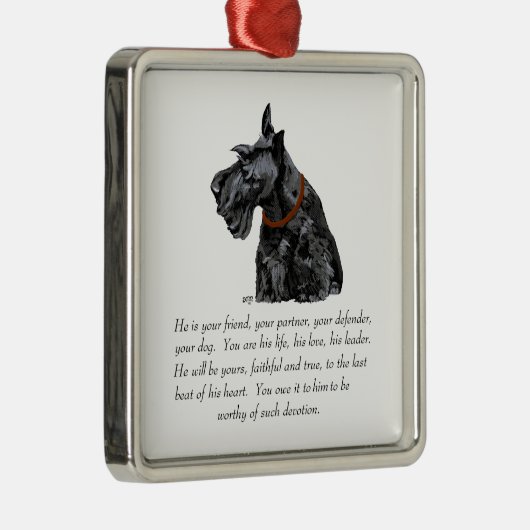 Scottie Keepake Ornament - MALE (Rechts)