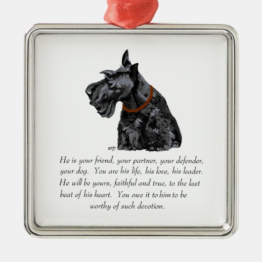 Scottie Keepake Ornament - MALE (Vorne)