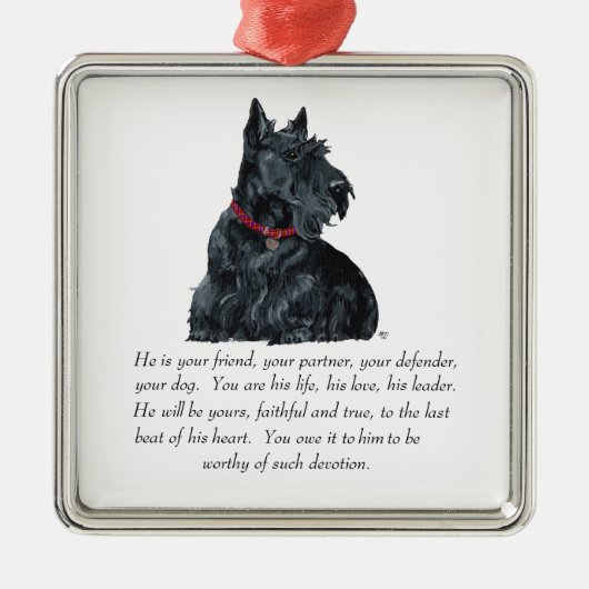 Scottie Keepake Ornament - MALE (Vorne)