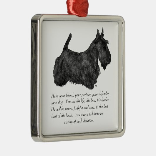 Scottie Keepake Ornament - MALE (Rechts)
