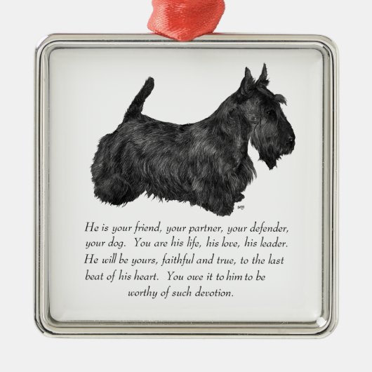Scottie Keepake Ornament - MALE (Vorne)