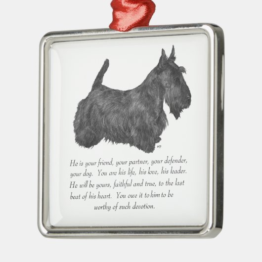 Scottie Keepake Ornament - MALE (Links)