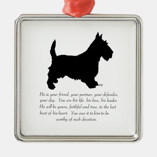 Scottie Keepake Ornament - MALE Dog (Vorne)