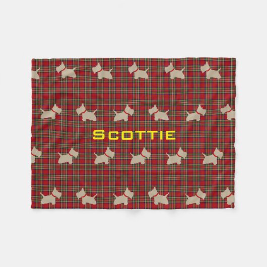 Scottie keine 8 Wheaten Fleecedecke (Vorderseite (Horizontal))