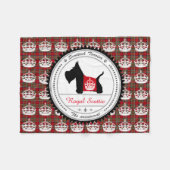 Scottie keine königliche Krone 8 Fleecedecke (Vorderseite (Horizontal))