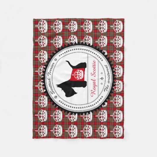 Scottie keine königliche Krone 8 Fleecedecke (Vorderseite)