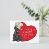 Scottie Koch Valentine Feiertagspostkarte (Stehend Vorderseite)