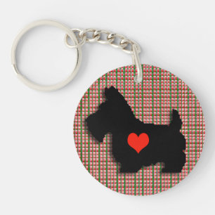 Scottie-Liebe-Herz-Schlüsselanhänger Schlüsselanhänger