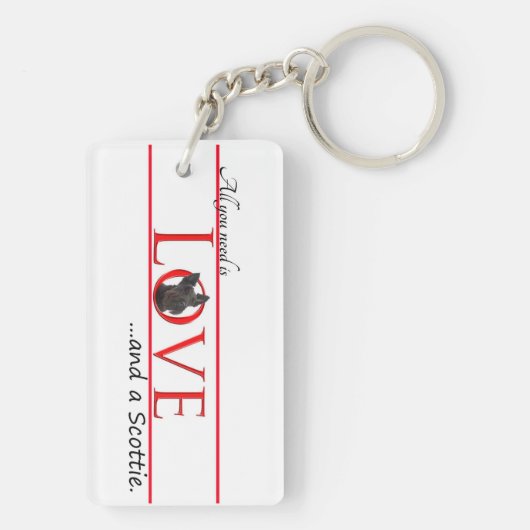 Scottie Liebe Schlüsselanhänger (Rückseite)
