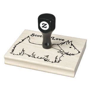 Scottie Liebe Scottish Terrier Dog Custom Gummistempel