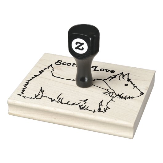 Scottie Liebe Scottish Terrier Dog Custom Gummistempel (Stempel)
