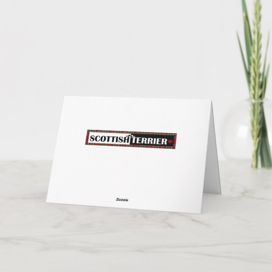 Scottie Merry Christmas Feiertagskarte (Rückseite)