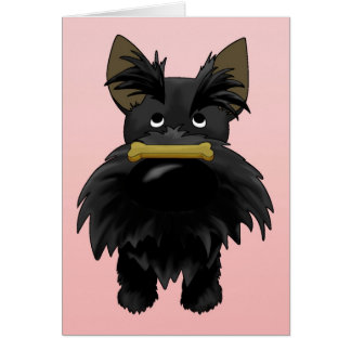 Scottie mit dem Knochen auf Nase