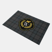 Scottie-Monogramm auf magischem kariertem Fußmatte (Schrägansicht)