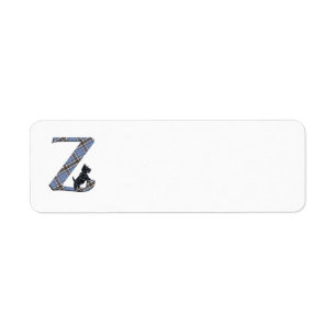 SCOTTIE Monogramm Z Adressaufkleber