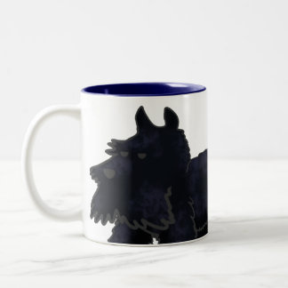 Scottie-Nahaufnahme Zweifarbige Tasse