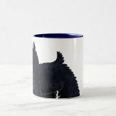 Scottie-Nahaufnahme Zweifarbige Tasse (Mittel)