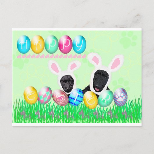 Scottie Oaster Feiertagspostkarte (Vorderseite)