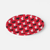 Scottie-Party personifizieren Pappteller (Schrägansicht)