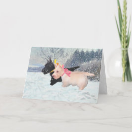 Scottie Pups Feiertagskarte