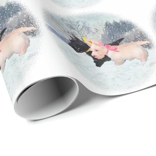 Scottie Pups Geschenkpapier (Rolleneckpunkt)