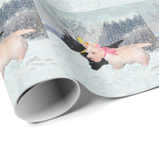 Scottie Pups Geschenkpapier (Rolleneckpunkt)