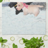 Scottie Pups Geschirrtuch (Gefaltet)