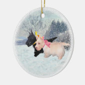 Scottie Pups Keramikornament (Links)