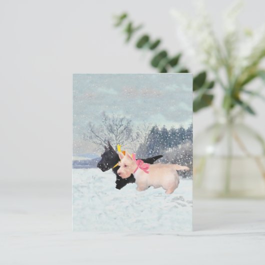 Scottie Pups Postkarte (Stehend Vorderseite)