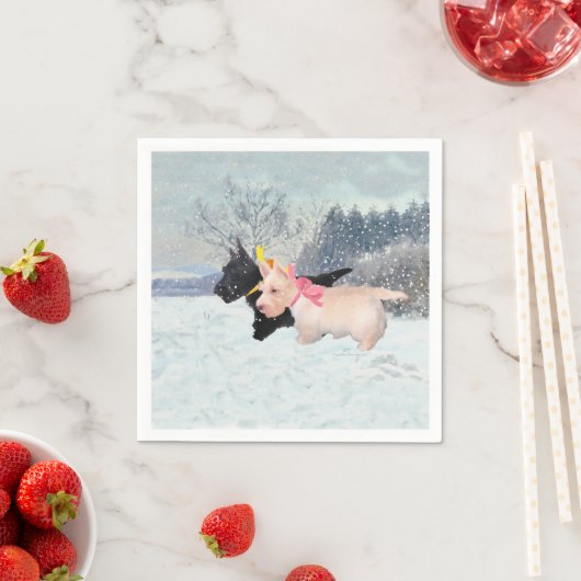 Scottie Pups Serviette (Beispiel)