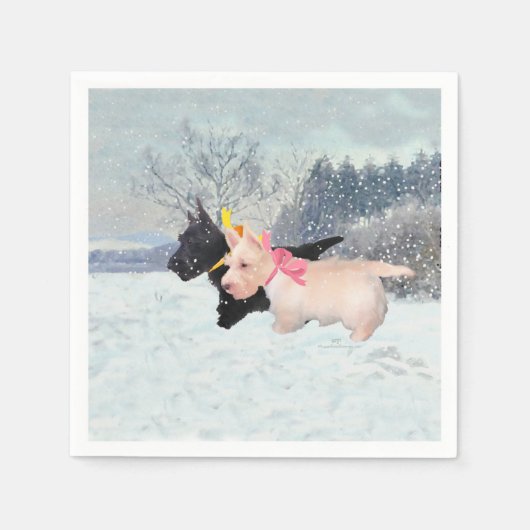 Scottie Pups Serviette (Vorderseite)