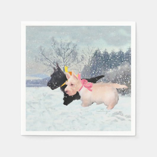 Scottie Pups Serviette (Vorderseite)