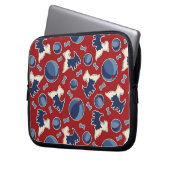 Scottie-Retro Muster-Fall Laptopschutzhülle (Vorderseite Links)