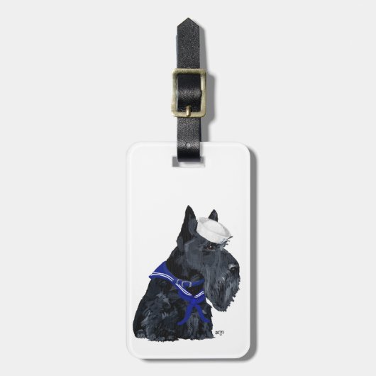 Scottie Sailor Gepäckanhänger (Vorderseite vertikal)