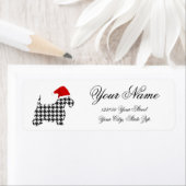 Scottie Santa Return Address Label (Insitu)