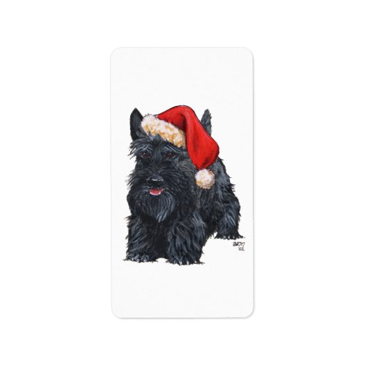 Scottie Santa Stickers! Adressaufkleber (Vorne)