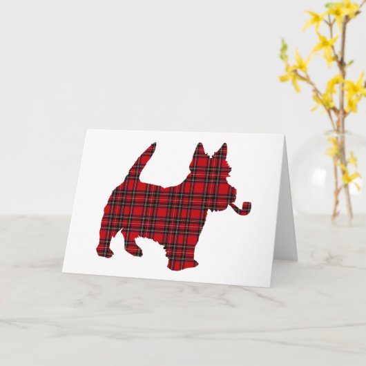 Scottie Scots Terrier Karte (Gelbe Blume)