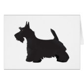 Scottie Scottish Terrier Dog Breed Silhouette Card (Vorderseite (Horizontal))