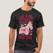 Scottie Scottish Terrier Just A Girl Who Lieben Do T-Shirt (Vorderseite)
